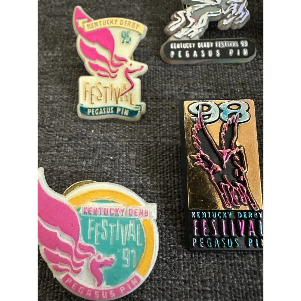 Vintage Kentucky Derby Festival Pegasus Pin Lot 1990s KDF Louisville KY 11 Pins